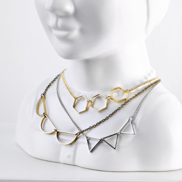 Hexagon Bunting Necklace