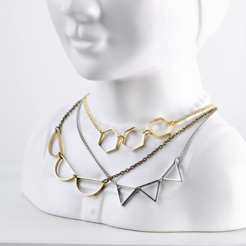 Hexagon Bunting Necklace