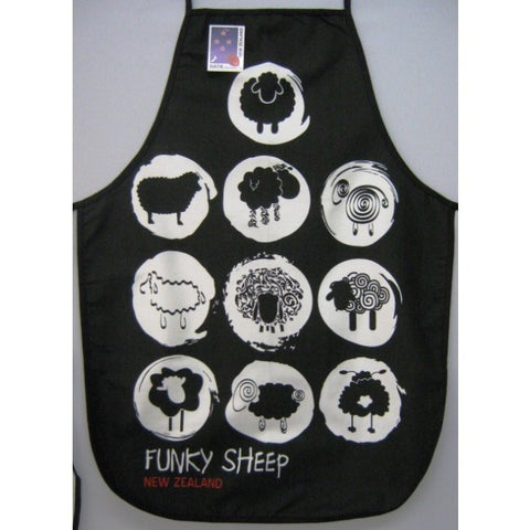 Funky Sheep Apron - Black