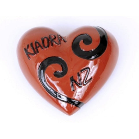 Kiaora NZ Heart Ornament - Red