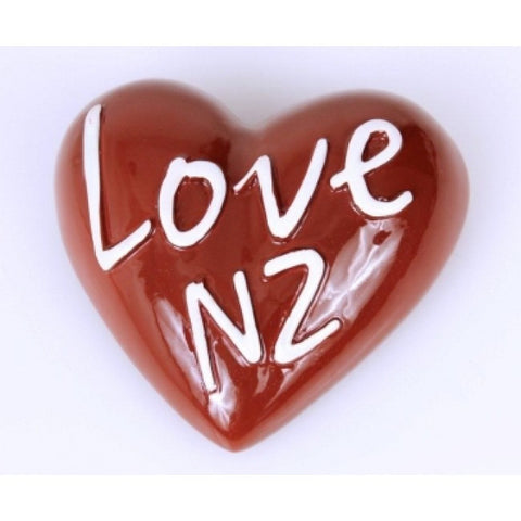 Love NZ Heart Ornament - Red